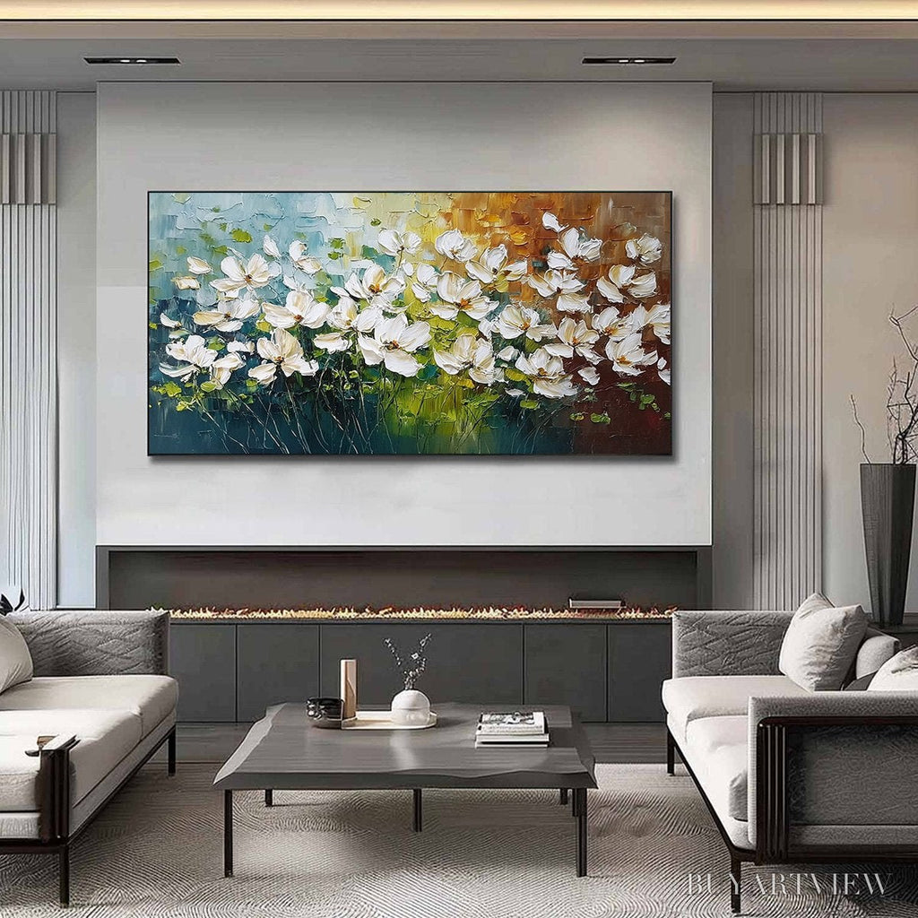 ARTOVITAS Tuscan Bloom – Textured Palette Knife Floral Oil Painting - image 2