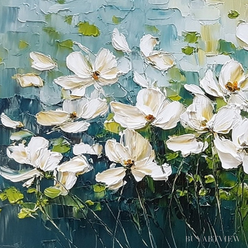 ARTOVITAS Tuscan Bloom – Textured Palette Knife Floral Oil Painting - image 3