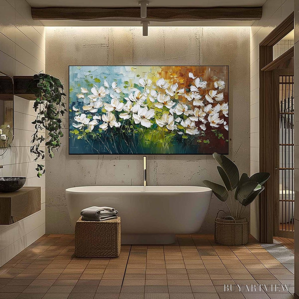 ARTOVITAS Tuscan Bloom – Textured Palette Knife Floral Oil Painting - image 6
