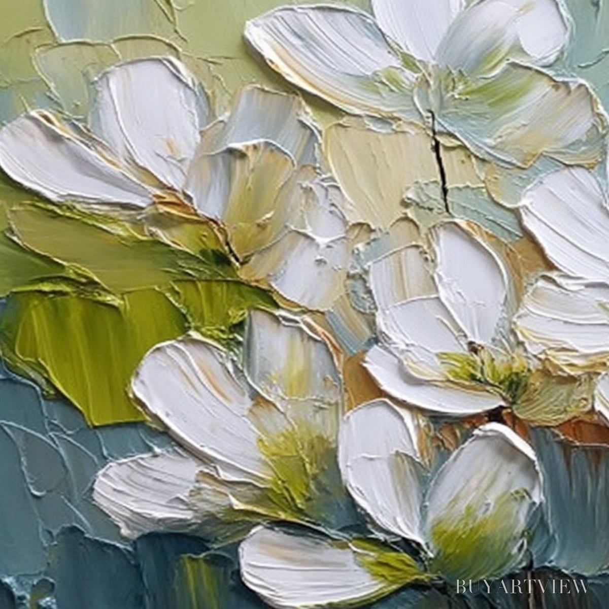 ARTOVITAS Terra Flora – Textured Palette Knife Floral Impasto Oil Painting - image 3