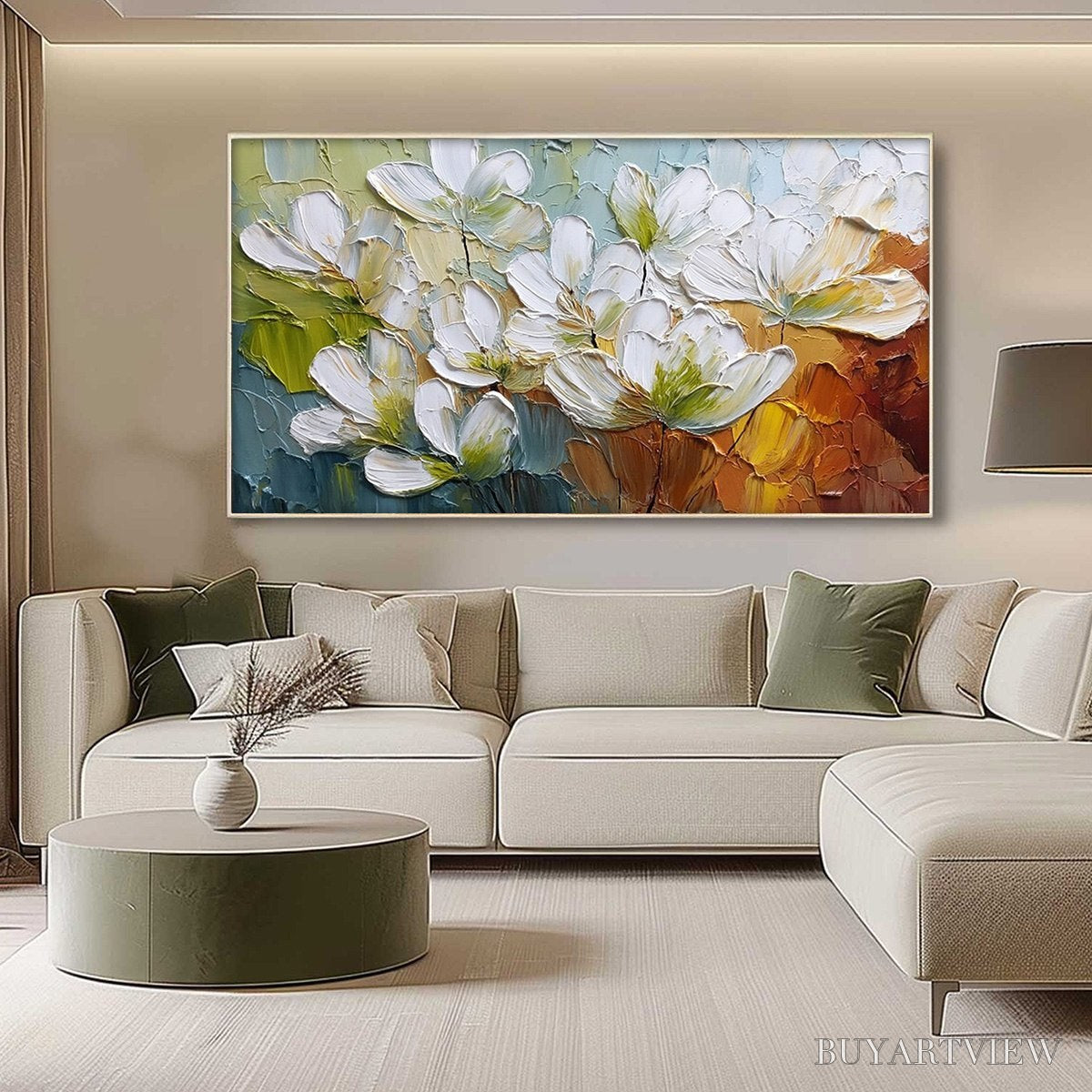 ARTOVITAS Terra Flora – Textured Palette Knife Floral Impasto Oil Painting - image 4