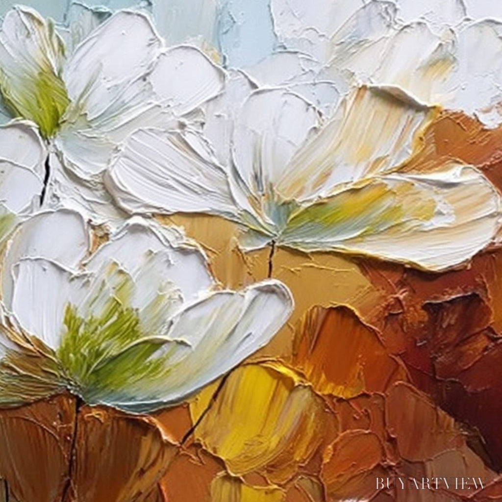 ARTOVITAS Terra Flora – Textured Palette Knife Floral Impasto Oil Painting - image 5