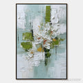 ARTOVITAS Verdant Bloom – Heavily Textured Abstract Floral Impasto Painting - image 1
