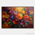ARTOVITAS Eternal Bloom – Colorful Textured Impasto Floral Oil Painting - image 1