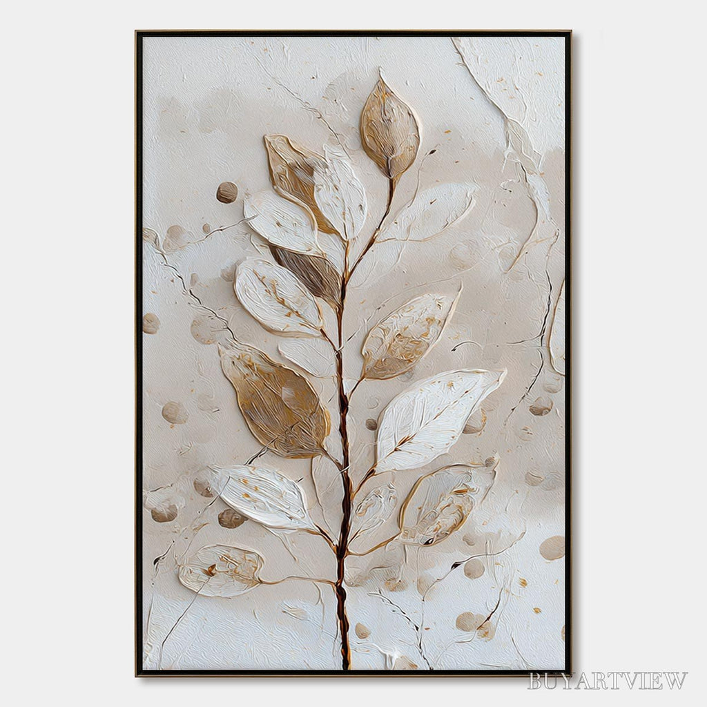 ARTOVITAS Earthen Sprig – Textured Wabi Sabi Botanical - image 1