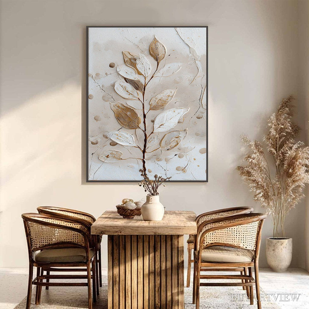 ARTOVITAS Earthen Sprig – Textured Wabi Sabi Botanical - image 2