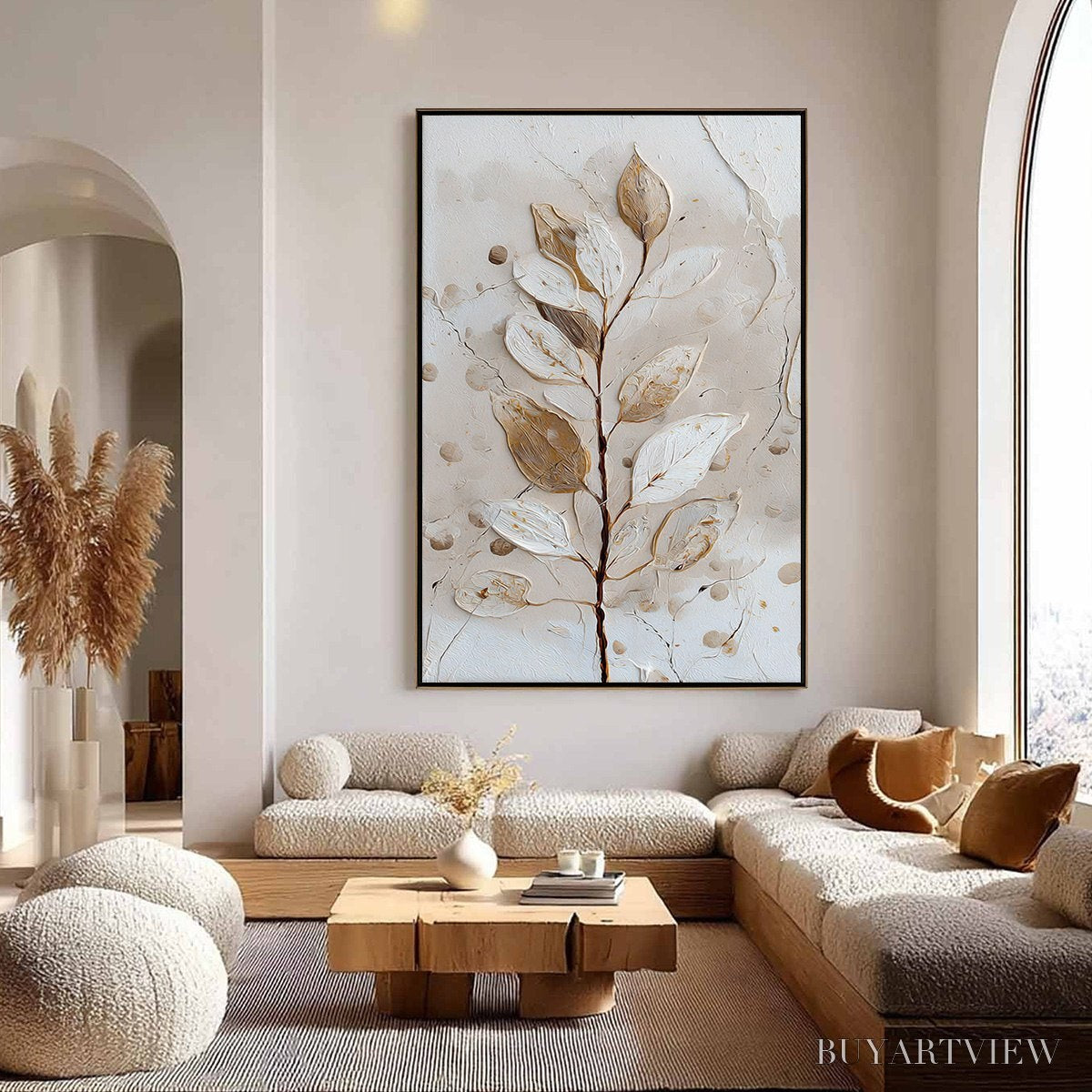 ARTOVITAS Earthen Sprig – Textured Wabi Sabi Botanical - image 4