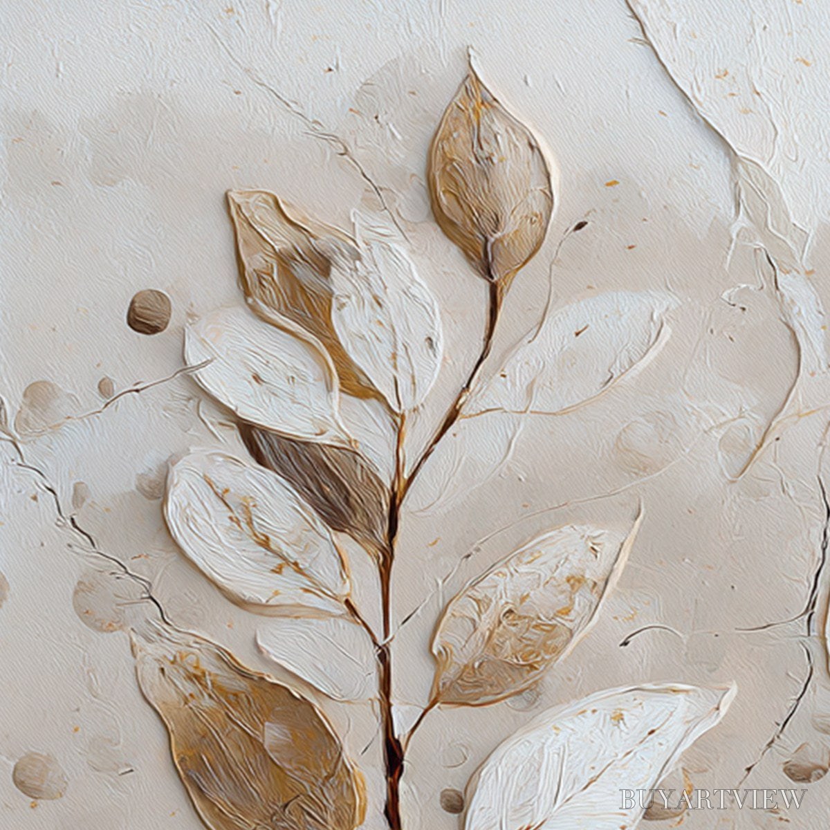ARTOVITAS Earthen Sprig – Textured Wabi Sabi Botanical - image 5