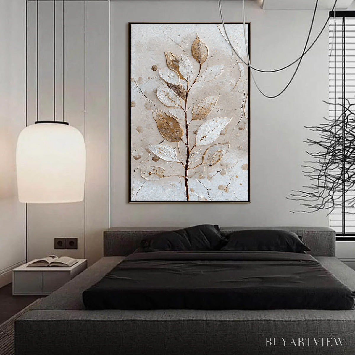ARTOVITAS Earthen Sprig – Textured Wabi Sabi Botanical - image 6