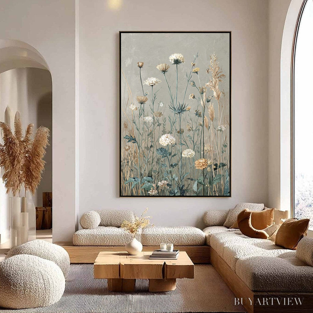 ARTOVITAS Whispering Meadow – Vintage Botanical Wildflower Painting - image 2