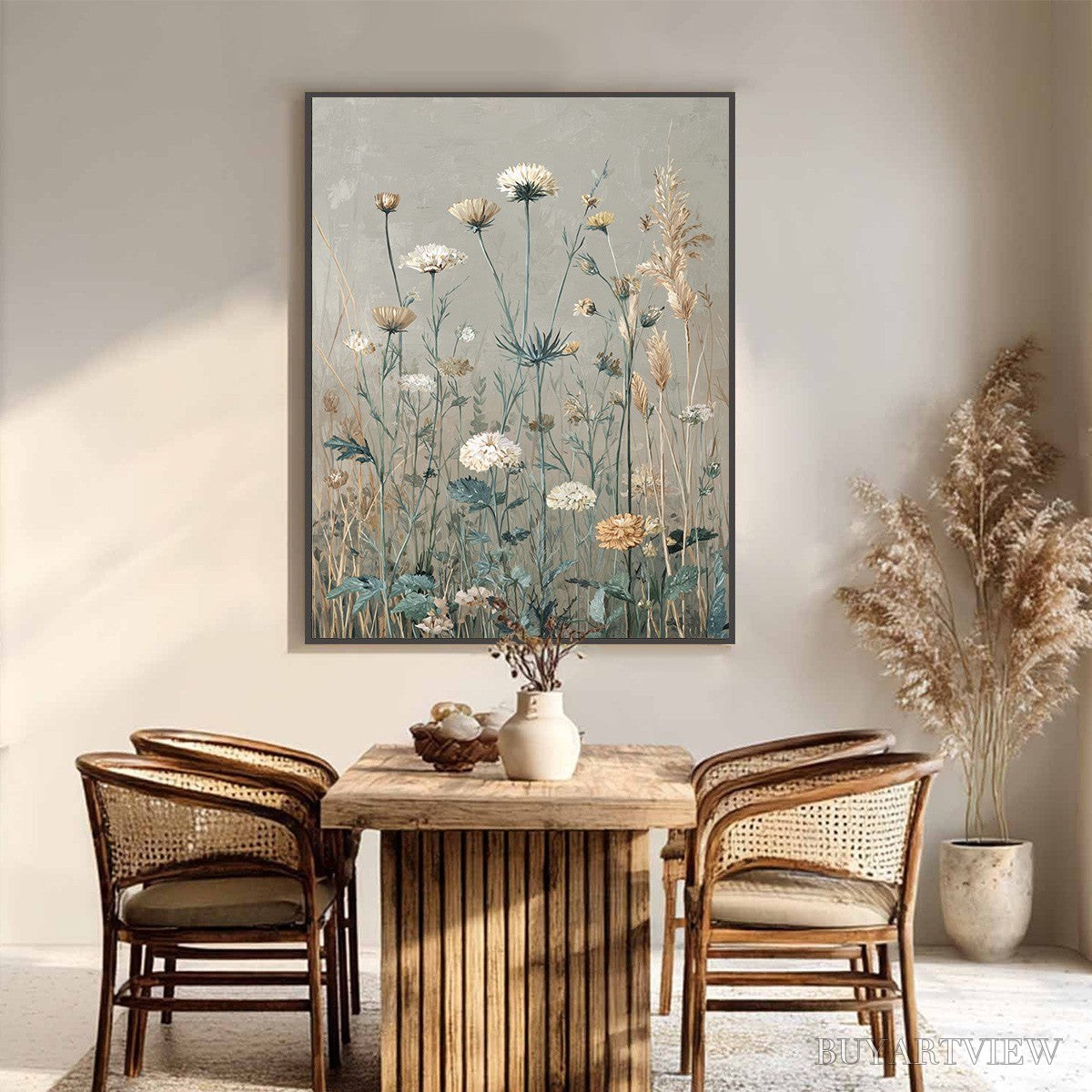 ARTOVITAS Whispering Meadow – Vintage Botanical Wildflower Painting - image 4