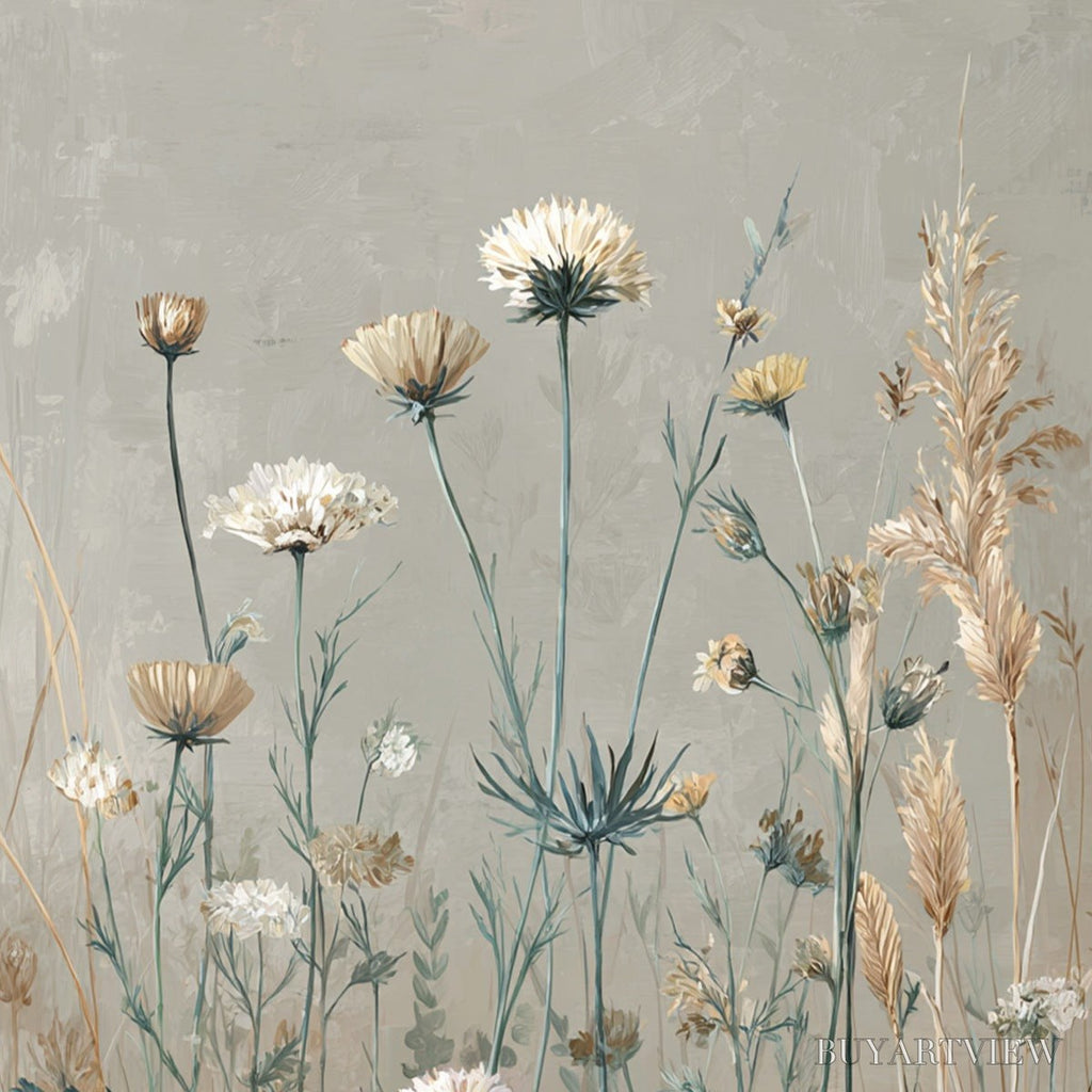 ARTOVITAS Whispering Meadow – Vintage Botanical Wildflower Painting - image 5