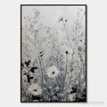 ARTOVITAS Whispers in the Meadow – Textured Neutral Floral Meadow Painting - image 1