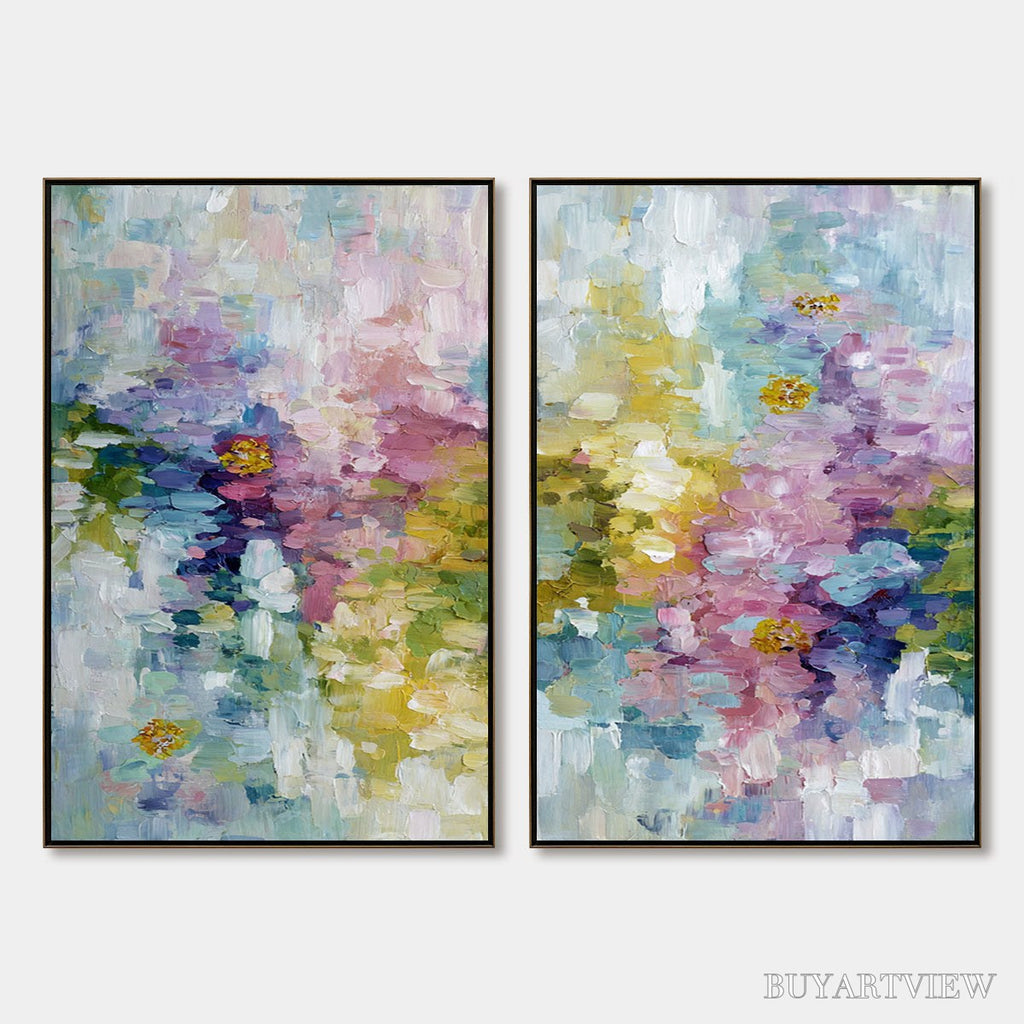 ARTOVITAS Garden Reverie – Colorful Abstract Floral Impasto Painting Set - image 1