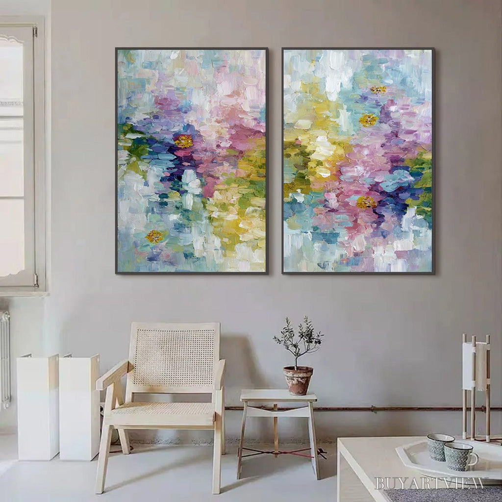 ARTOVITAS Garden Reverie – Colorful Abstract Floral Impasto Painting Set - image 2