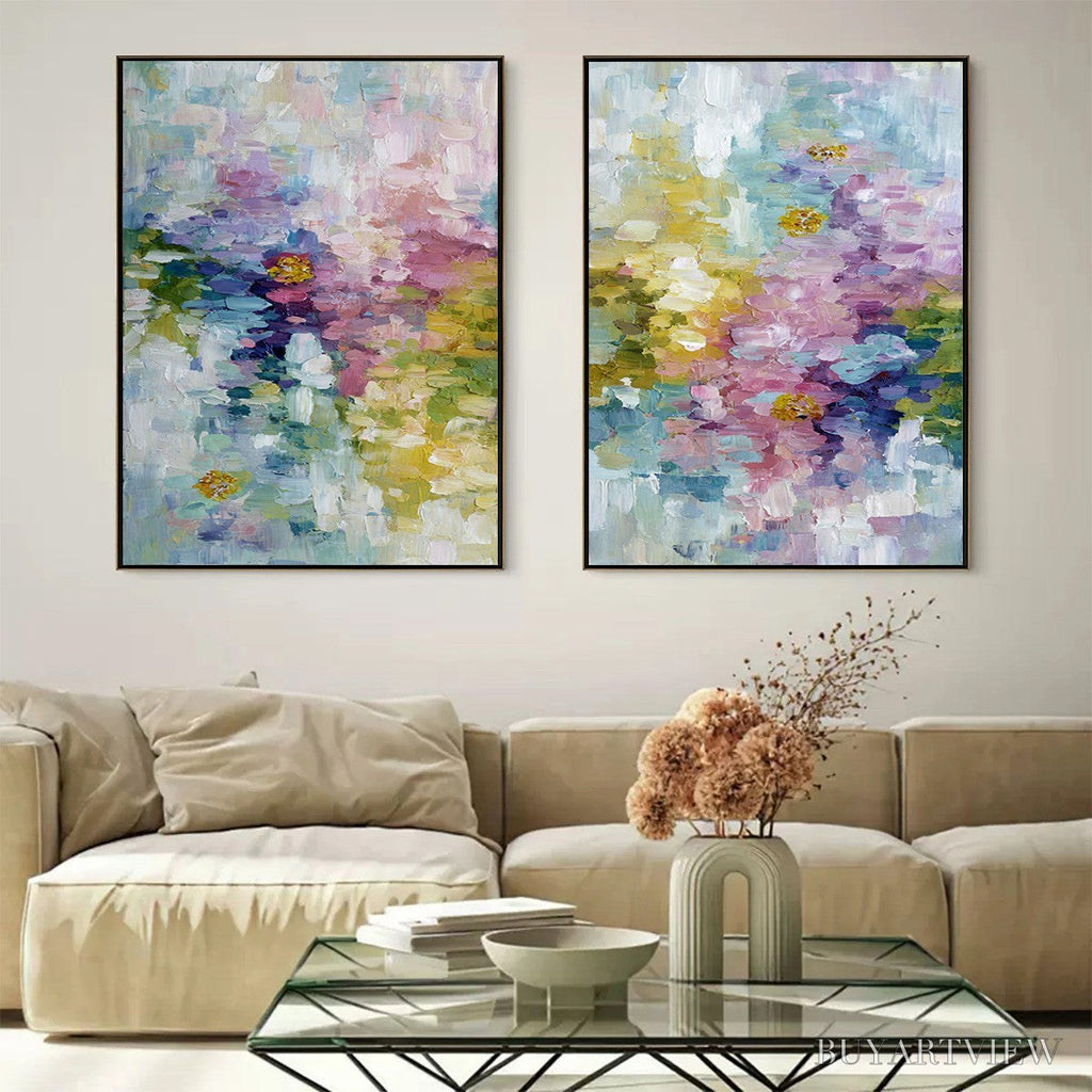 ARTOVITAS Garden Reverie – Colorful Abstract Floral Impasto Painting Set - image 4