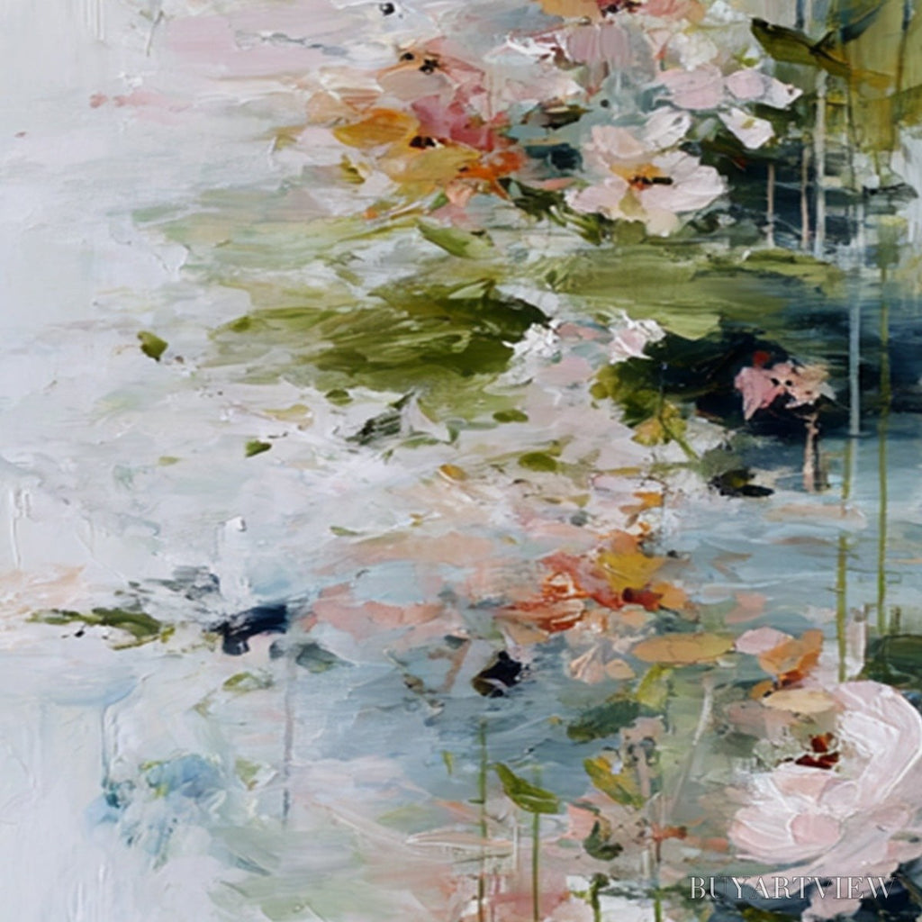 ARTOVITAS Garden Reverie – Abstract Impressionist Floral Diptych Painting - image 5