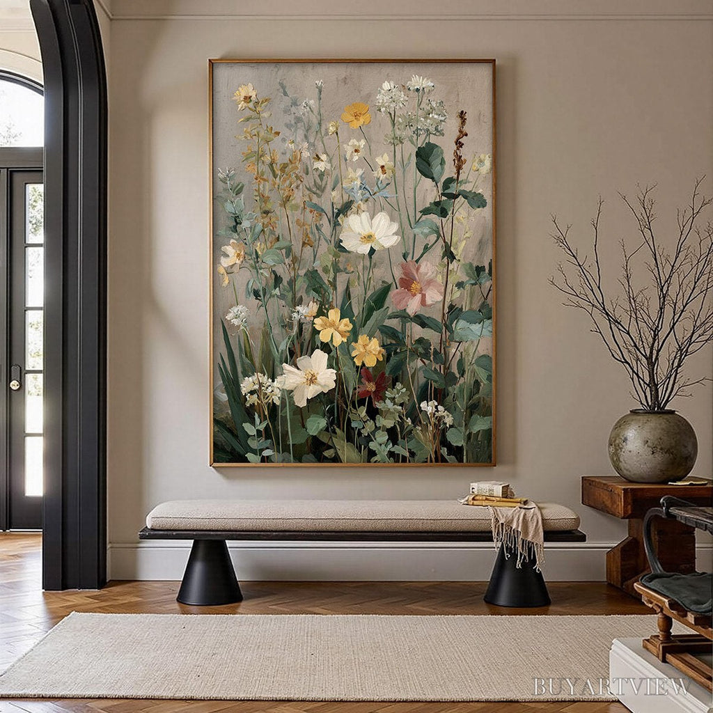 ARTOVITAS Wild Bloom Serenade – Vintage Style Wildflower Meadow Oil Painting - image 2