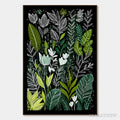 ARTOVITAS Nocturnal Garden – Modern Graphic Botanical Illustration Art - image 1