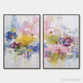 ARTOVITAS Reflections in Bloom – Colorful Abstract Floral Palette Knife Painting Set - image 1