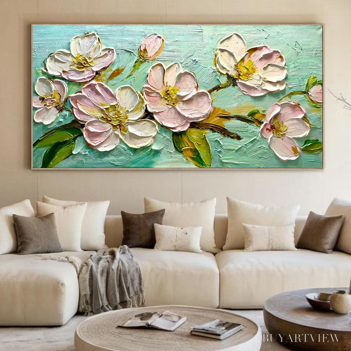 ARTOVITAS Ready to Ship | Blossom Serenade – Textured Impasto Floral Oil Painting - image 1
