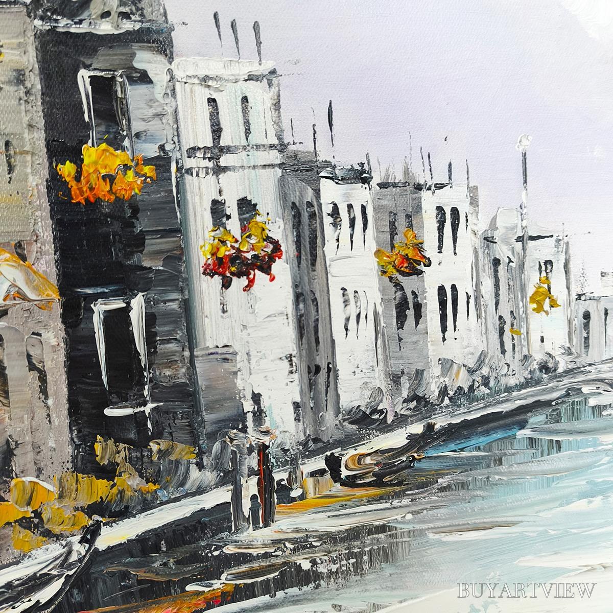 ARTOVITAS Ready to Ship | Parisian Autumn Stroll | 20''X40'' | 50x100cm | Gold Frame - image 2