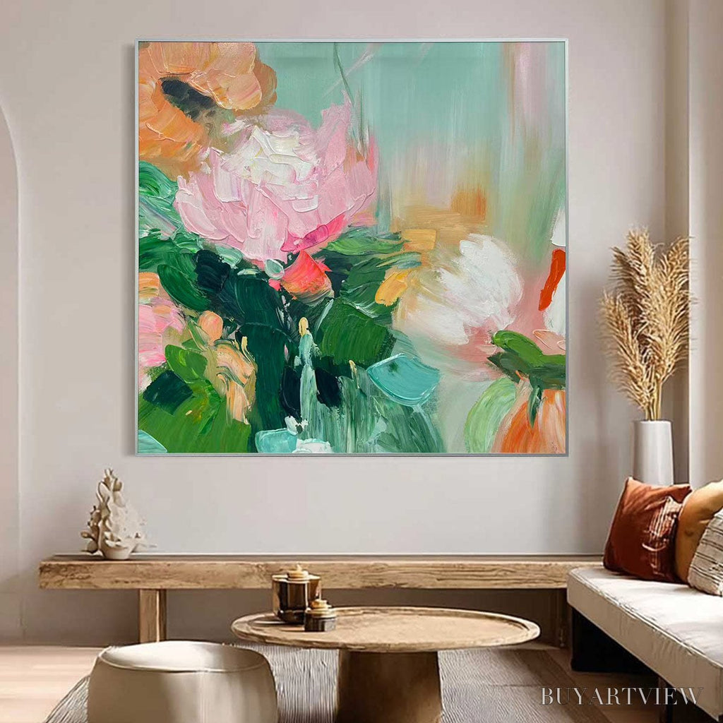 ARTOVITAS Ready to Ship | Blooming Romance – Impressionistic Floral Oil Painting - image 1