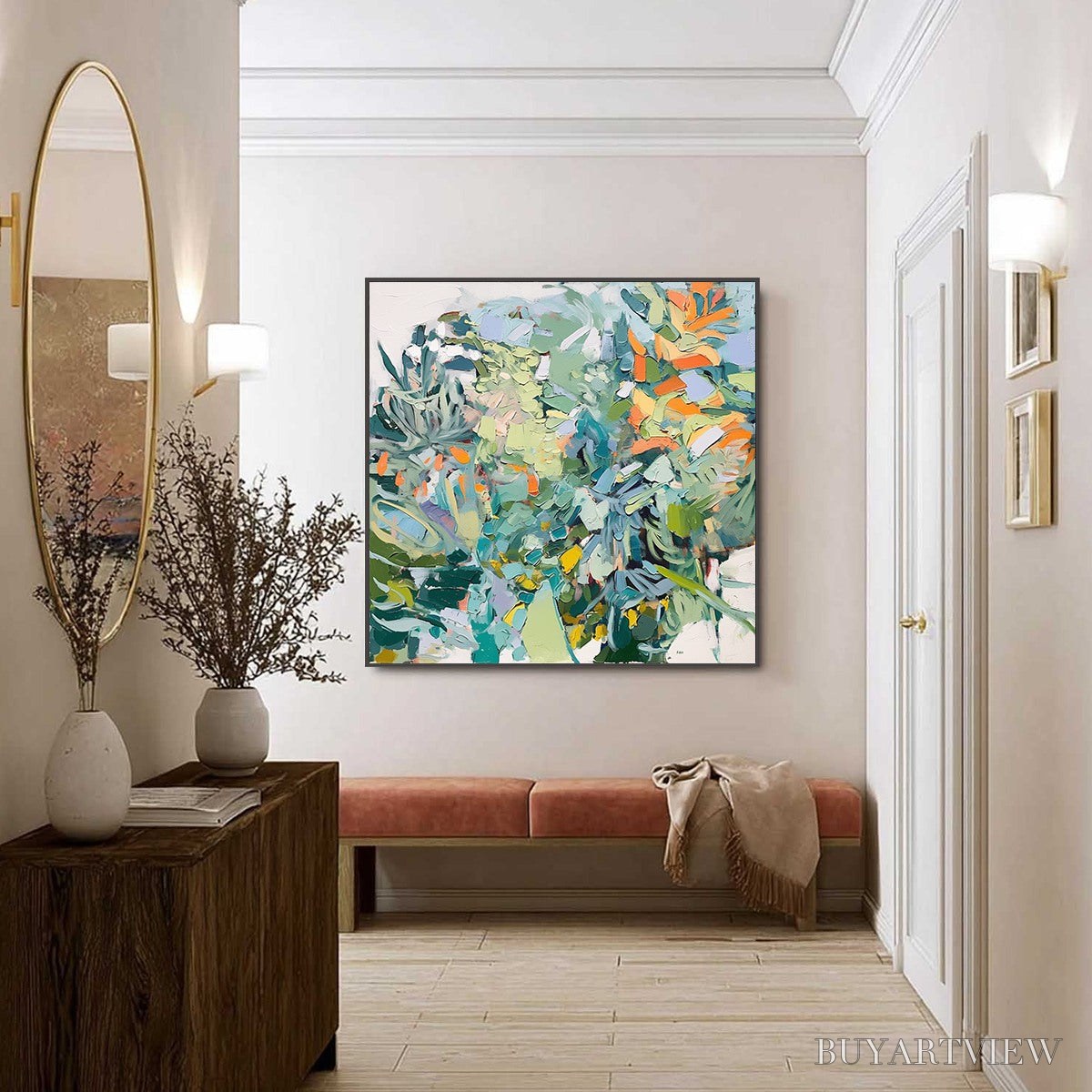 ARTOVITAS Botanical Rhapsody – Abstract Impressionist Floral Painting - image 4