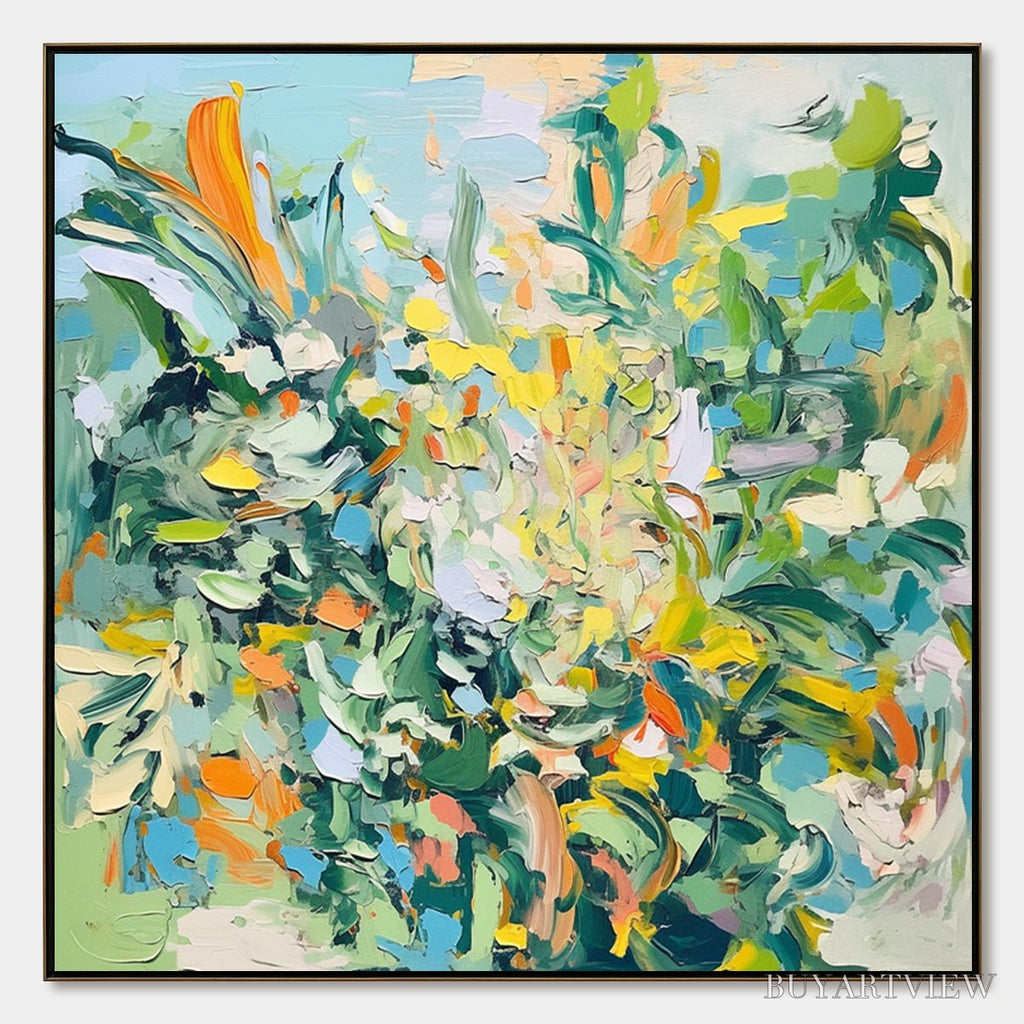 ARTOVITAS Botanical Whirl – Abstract Impressionist Floral Painting - image 1