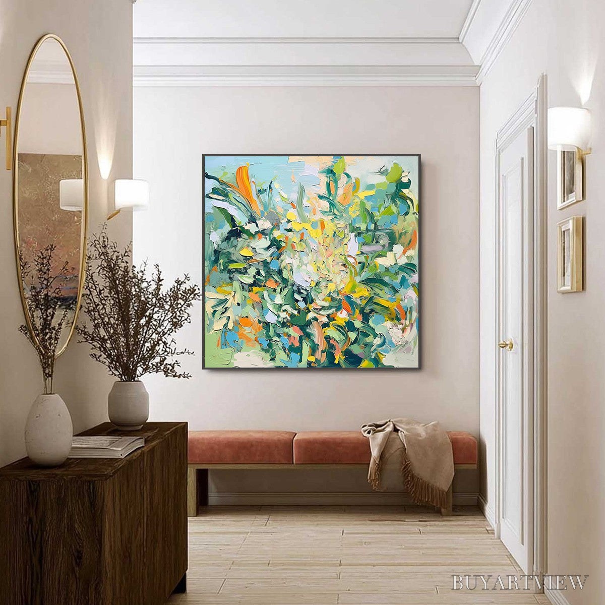 ARTOVITAS Botanical Whirl – Abstract Impressionist Floral Painting - image 2