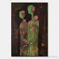 ARTOVITAS Blossom Shadows – Figurative Floral Portrait Painting - image 1