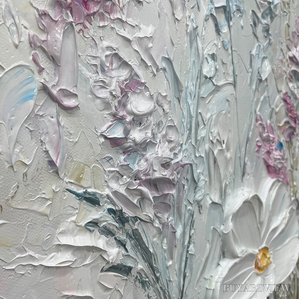 ARTOVITAS Wildflower Serenade – Textured Pastel Floral Meadow Painting - image 5