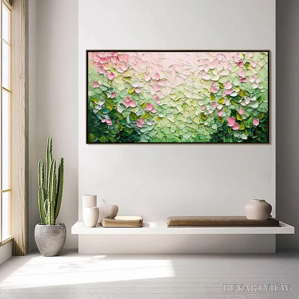 ARTOVITAS Blossom Drift – Palette Knife Floral Impasto Painting - image 2