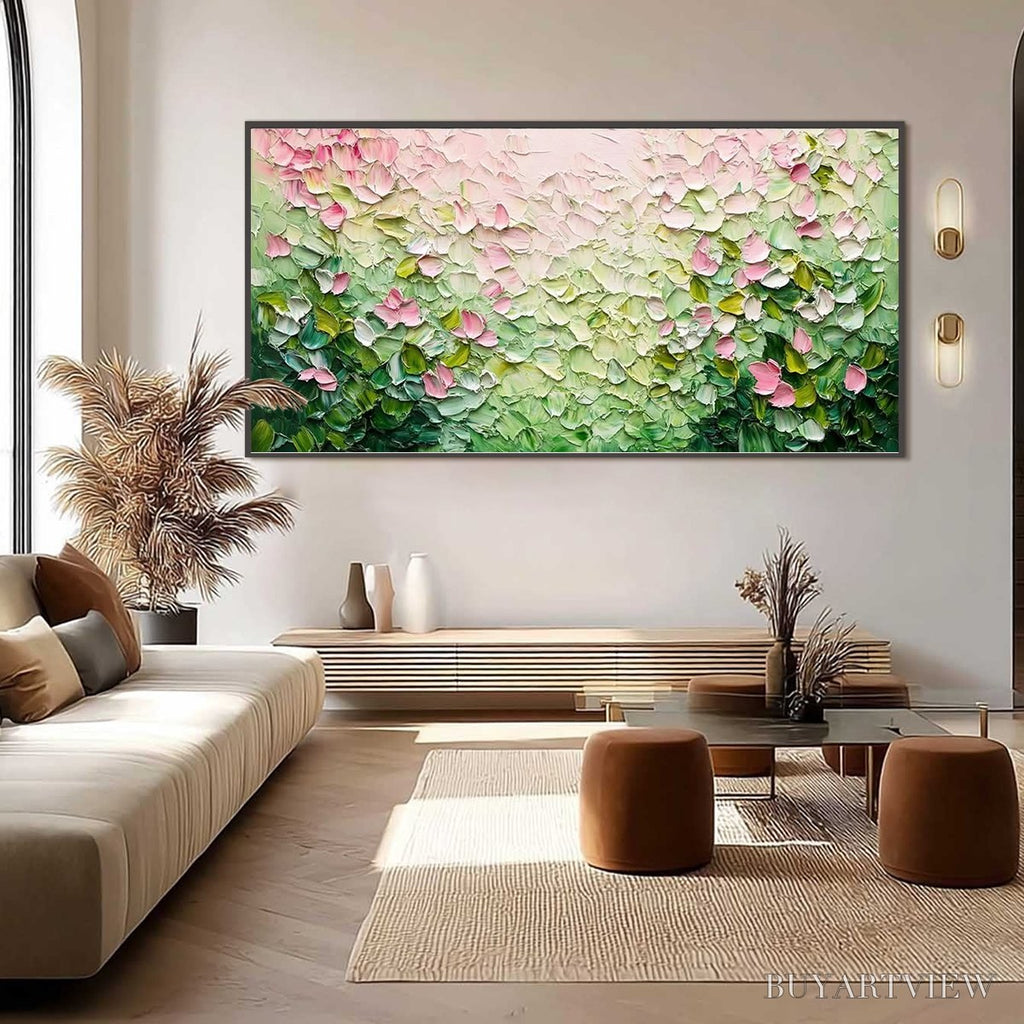 ARTOVITAS Blossom Drift – Palette Knife Floral Impasto Painting - image 3