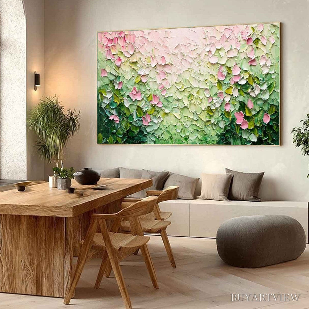 ARTOVITAS Blossom Drift – Palette Knife Floral Impasto Painting - image 5
