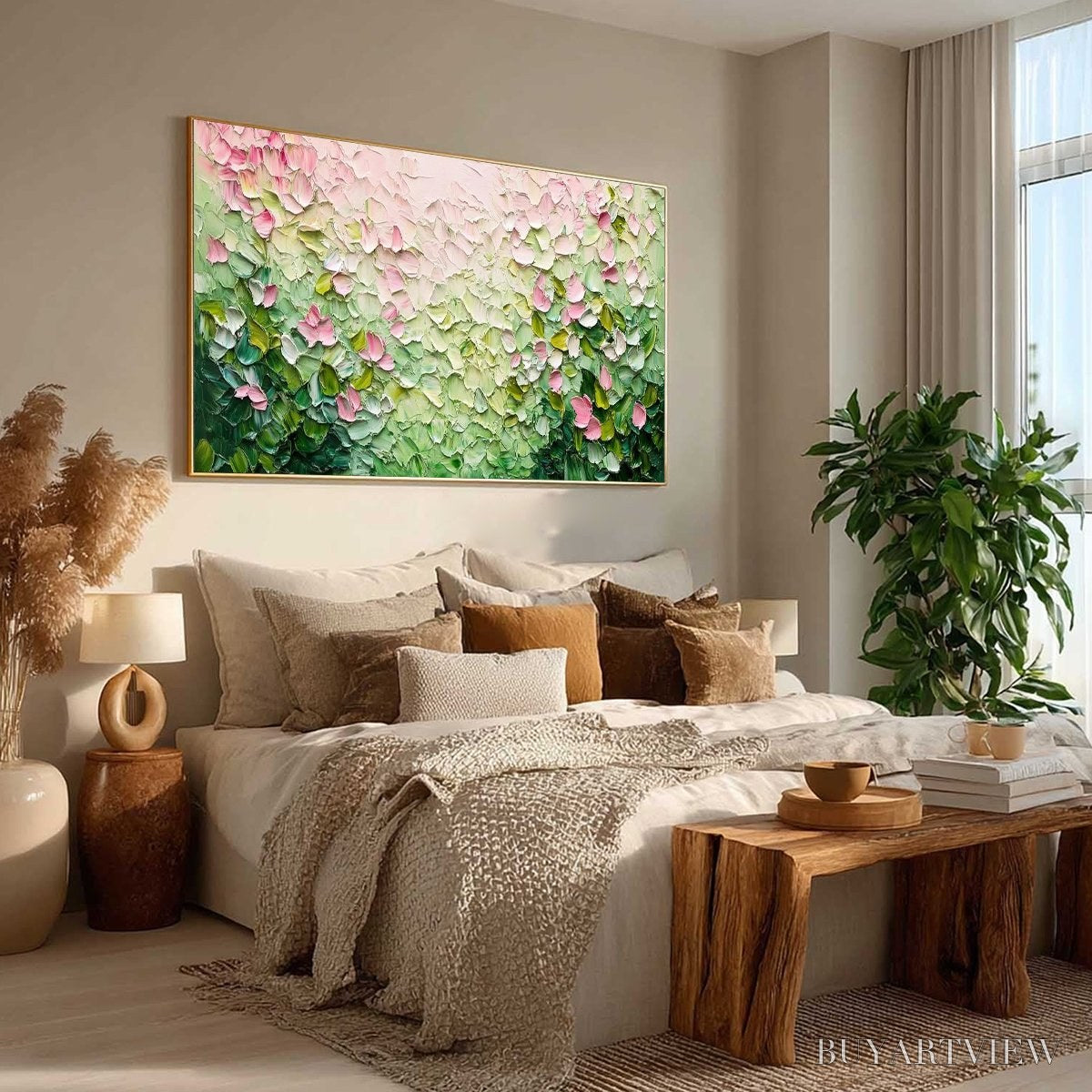 ARTOVITAS Blossom Drift – Palette Knife Floral Impasto Painting - image 6