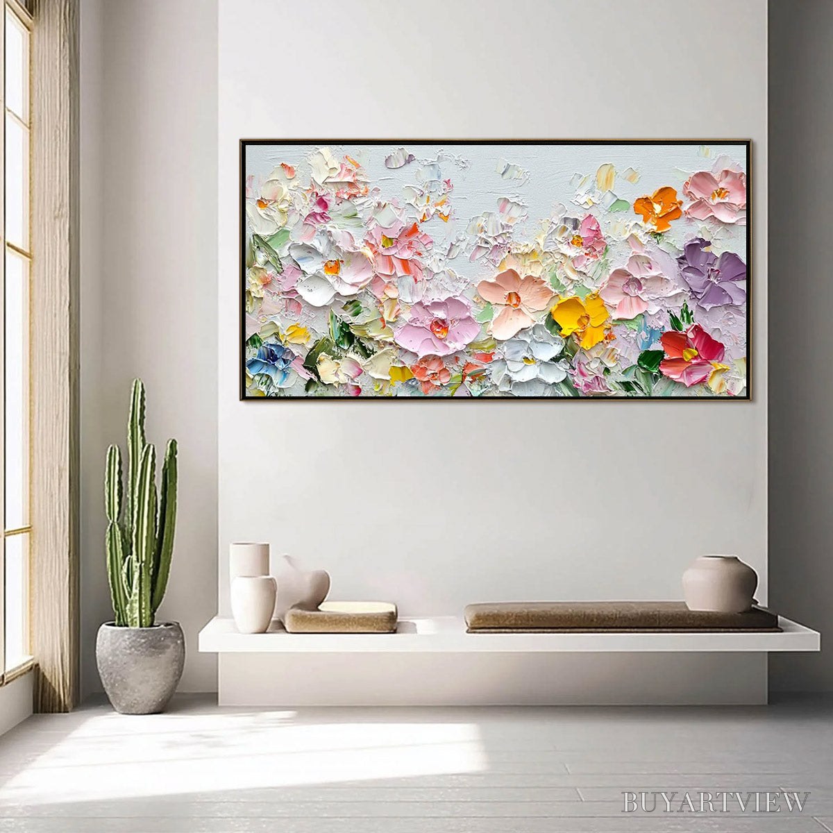 ARTOVITAS Petal Rain – Textured Impasto Floral Painting - image 5