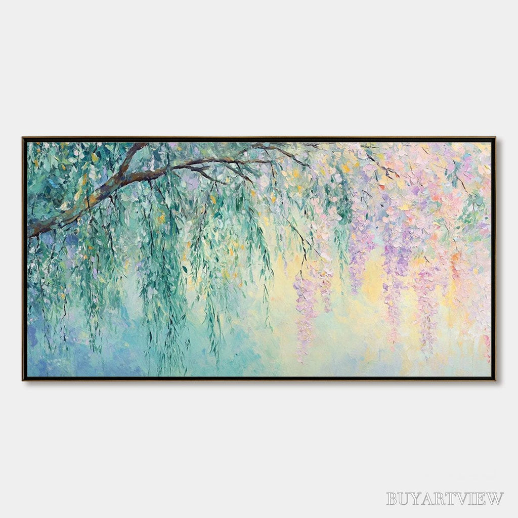 ARTOVITAS Wisteria Whisper – Impressionist Pastel Floral Painting - image 1