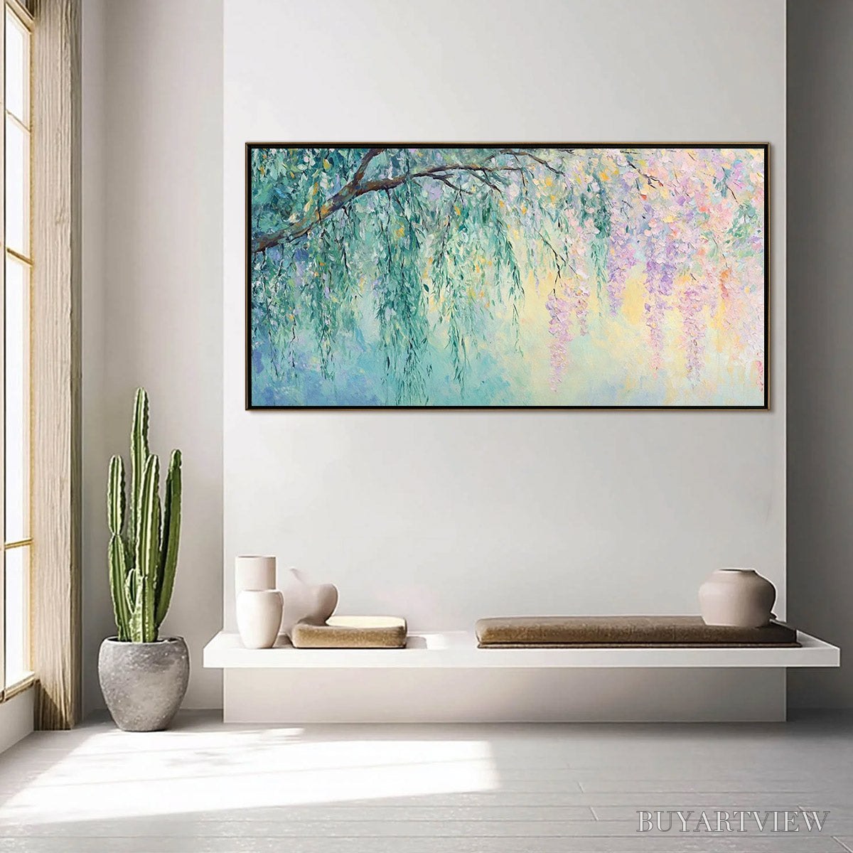 ARTOVITAS Wisteria Whisper – Impressionist Pastel Floral Painting - image 2