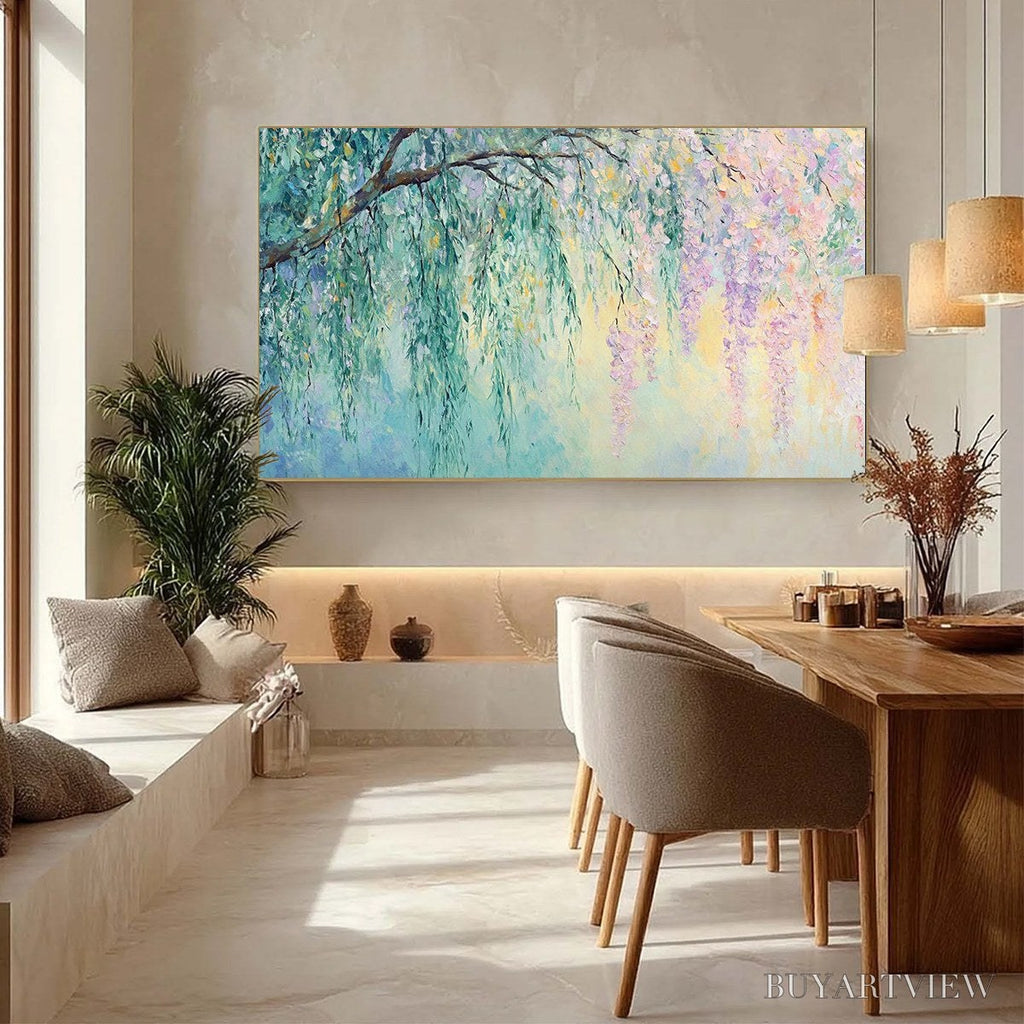 ARTOVITAS Wisteria Whisper – Impressionist Pastel Floral Painting - image 3