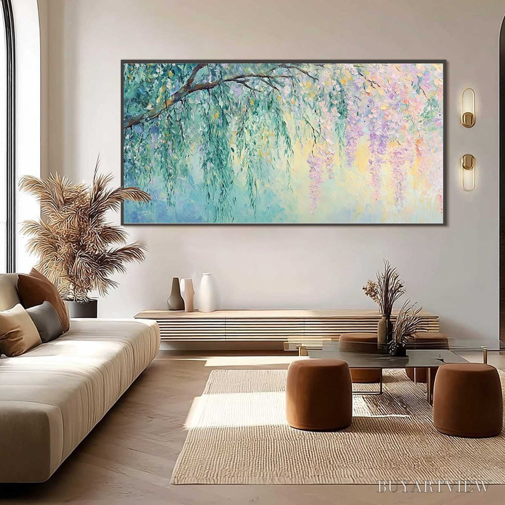 ARTOVITAS Wisteria Whisper – Impressionist Pastel Floral Painting - image 4
