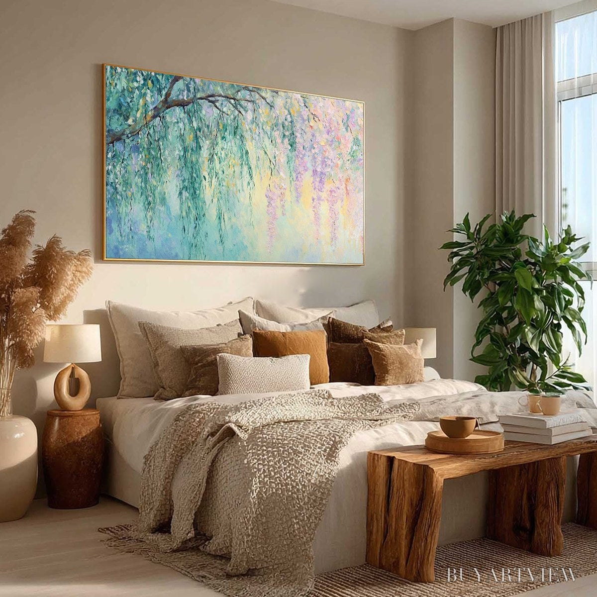 ARTOVITAS Wisteria Whisper – Impressionist Pastel Floral Painting - image 5