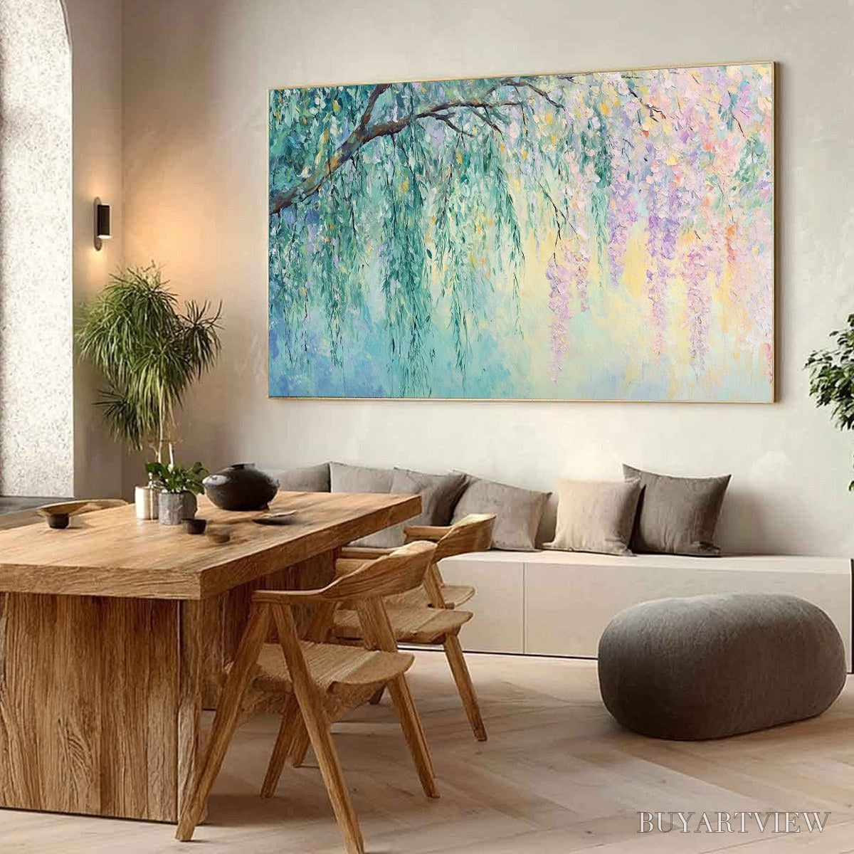 ARTOVITAS Wisteria Whisper – Impressionist Pastel Floral Painting - image 6
