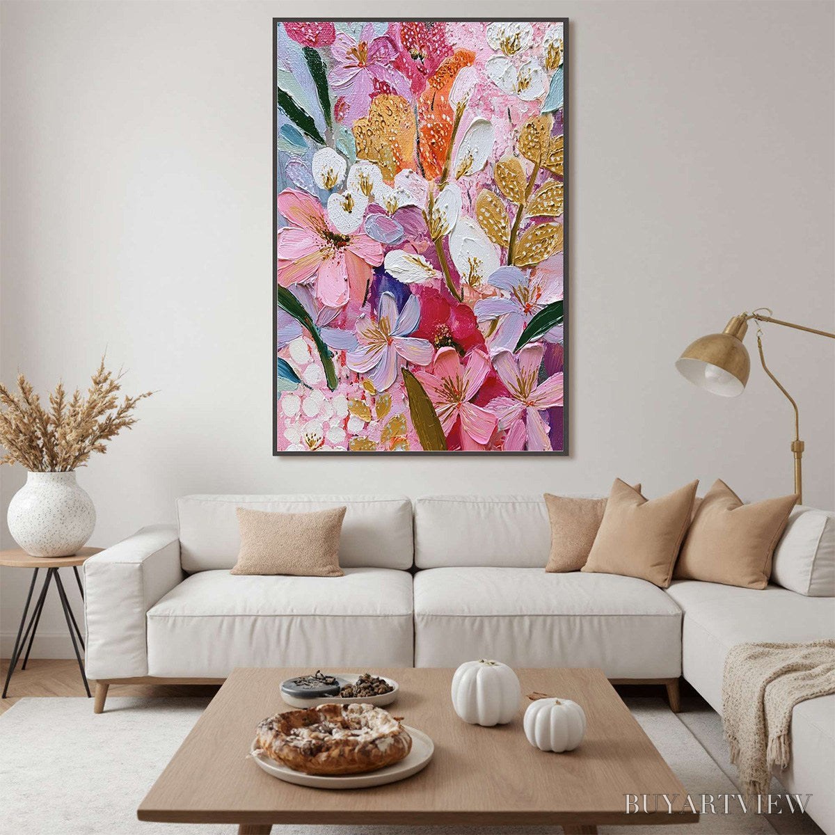 ARTOVITAS Blooming Rhapsody – Textured Impasto Floral Oil Painting - image 4