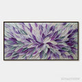 ARTOVITAS Amethyst Bloom – Textured Impasto Floral Oil Painting - image 1