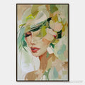 ARTOVITAS Whispers of Spring – Impressionistic Floral Portrait Oil Painting - image 1