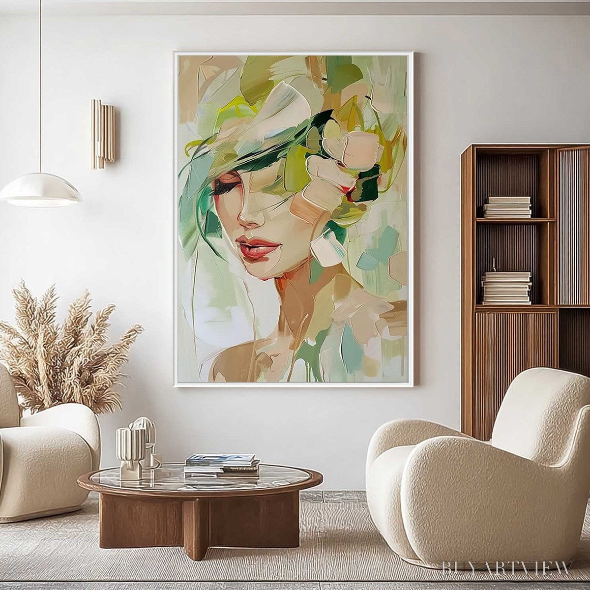 ARTOVITAS Whispers of Spring – Impressionistic Floral Portrait Oil Painting - image 2