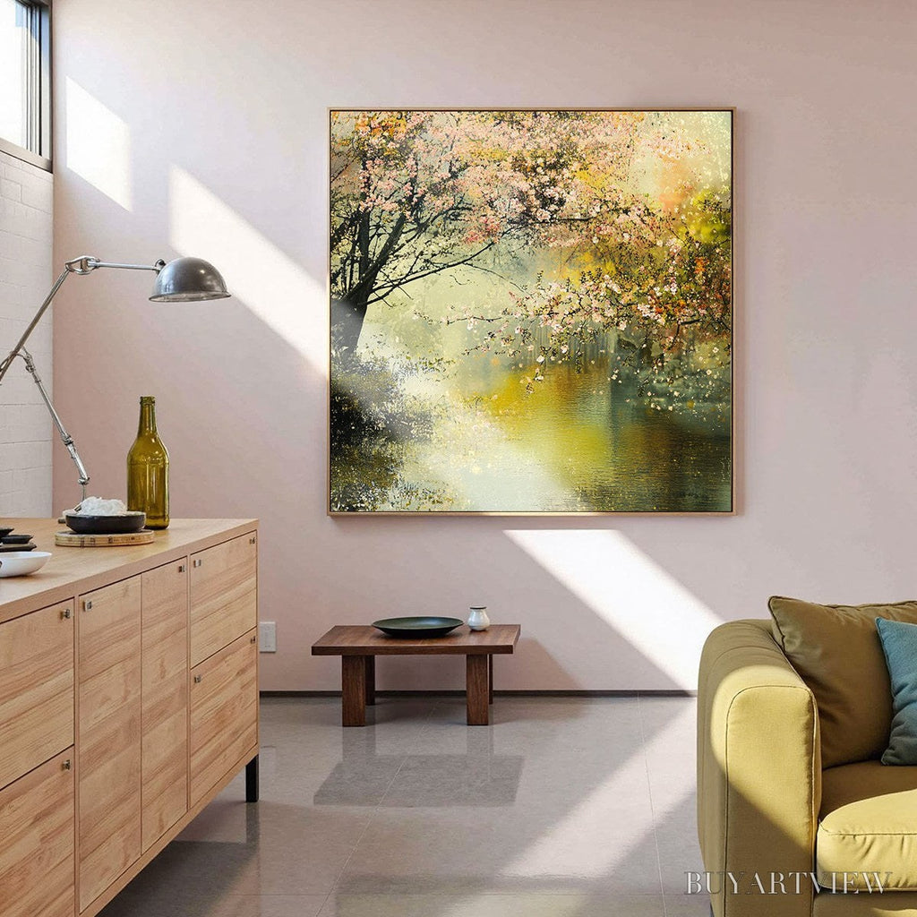 ARTOVITAS Spring Reverie – Impressionist Floral Landscape Oil Painting - image 2