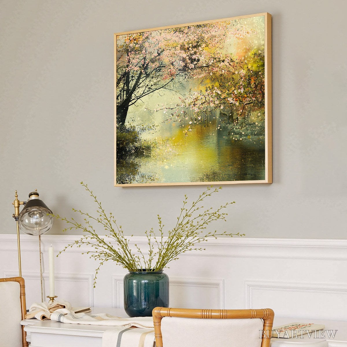 ARTOVITAS Spring Reverie – Impressionist Floral Landscape Oil Painting - image 3