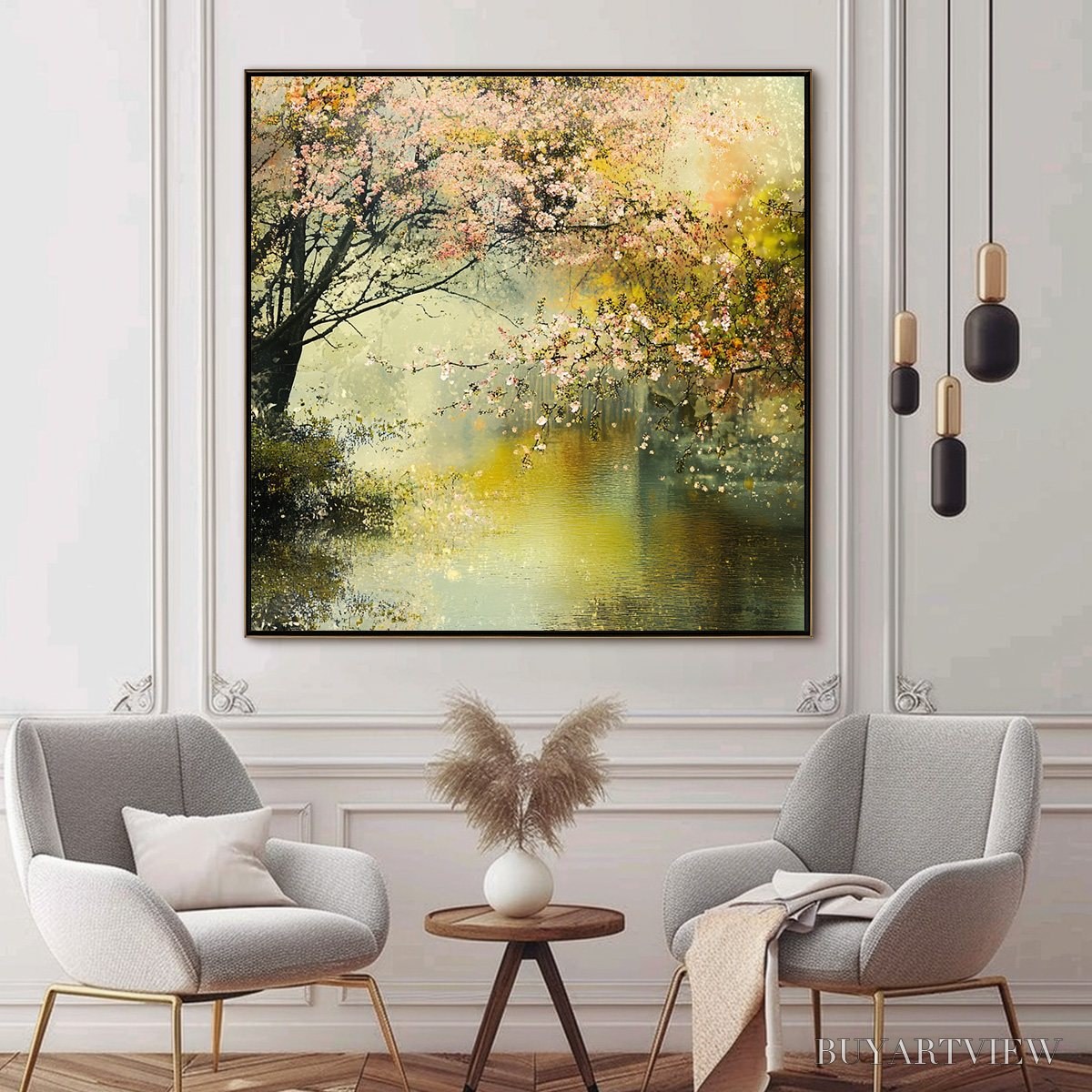 ARTOVITAS Spring Reverie – Impressionist Floral Landscape Oil Painting - image 5